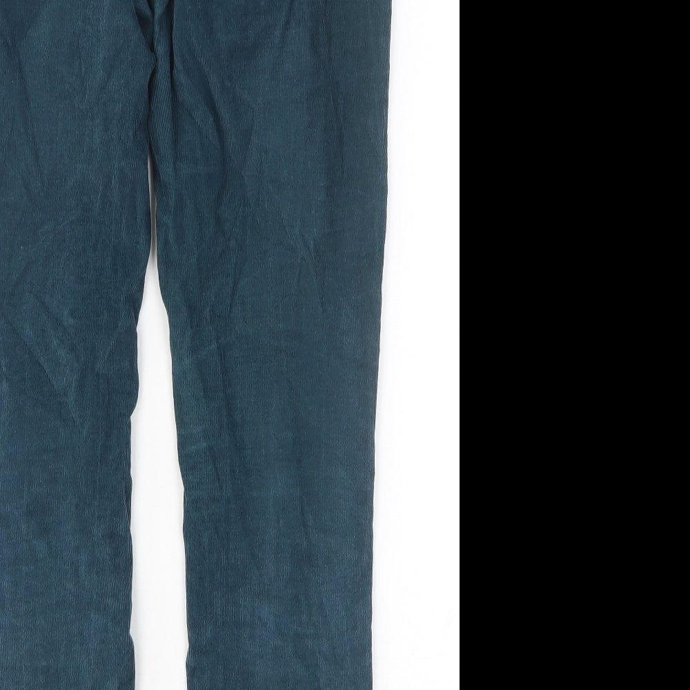 Gap Womens Green Cotton Trousers Size 27 in Slim Button