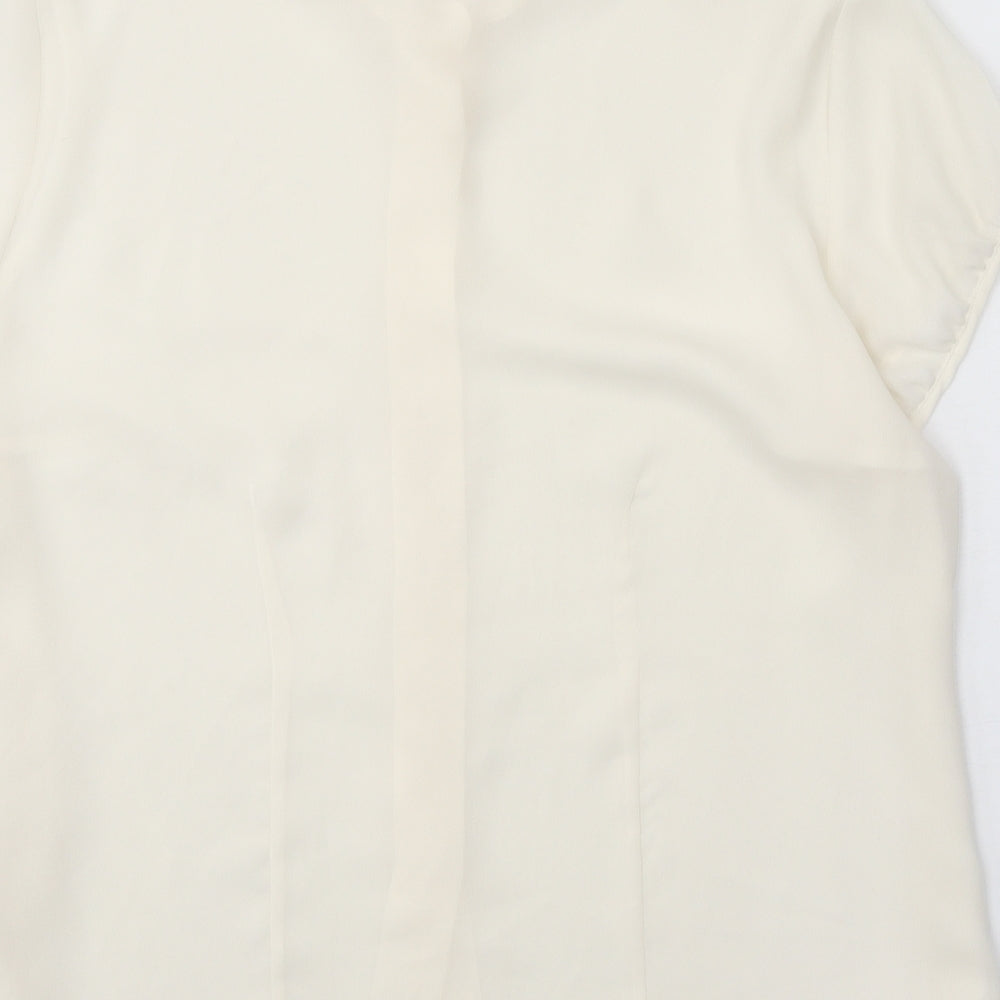 essence Womens White Viscose Basic Button-Up Size 20 Collared