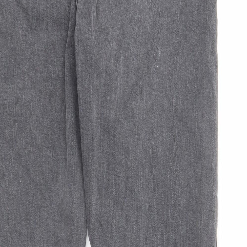 Marks & Spencer Womens Grey Cotton Skinny Jeans Size 12 Regular Zip