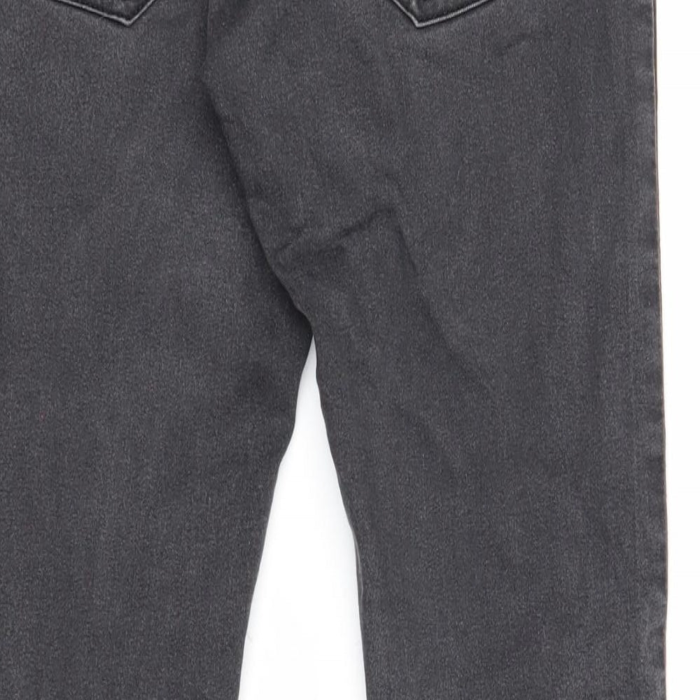 Preworn Womens Black Cotton Skinny Jeans Size 10 Regular Zip
