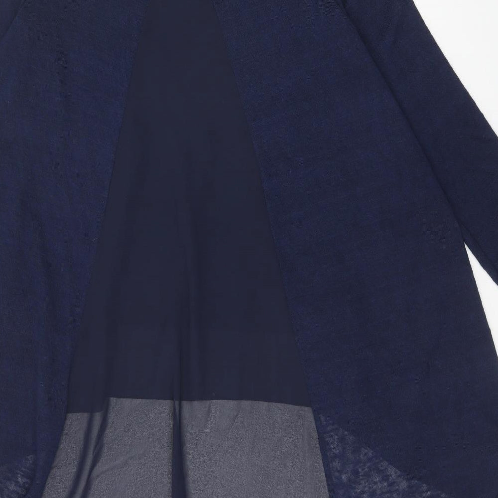 QED London Womens Blue Polyester Basic Blouse Size S Round Neck