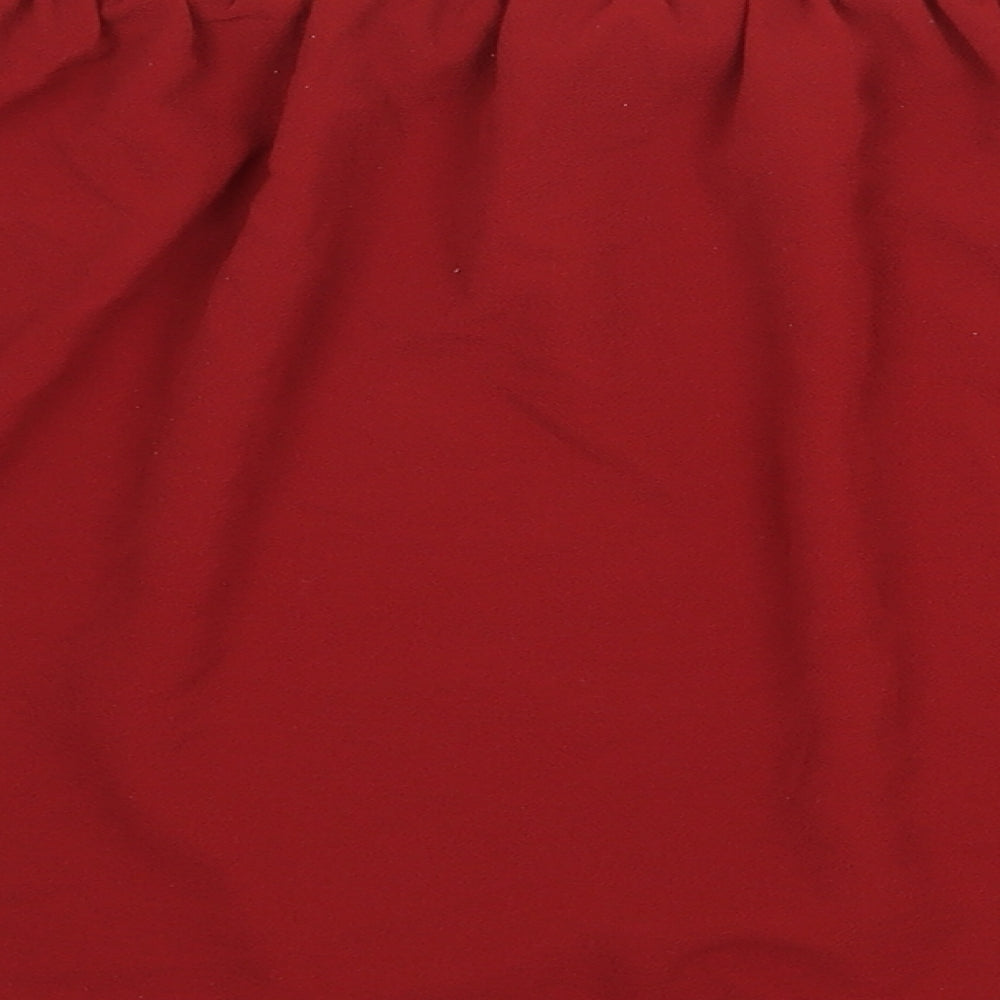 H&M Womens Red Polyester Basic Blouse Size 10 Off the Shoulder - Bardot