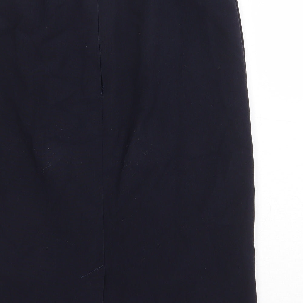 Preworn Womens Blue Polyester Straight & Pencil Skirt Size 30 in Zip