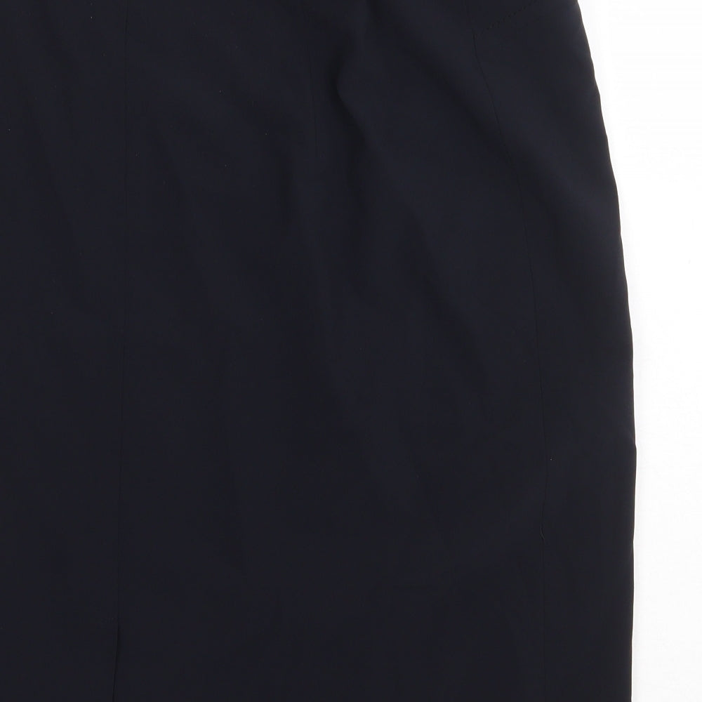 Gerry Weber Womens Blue Cotton Straight & Pencil Skirt Size 34 in Zip - Belt Included