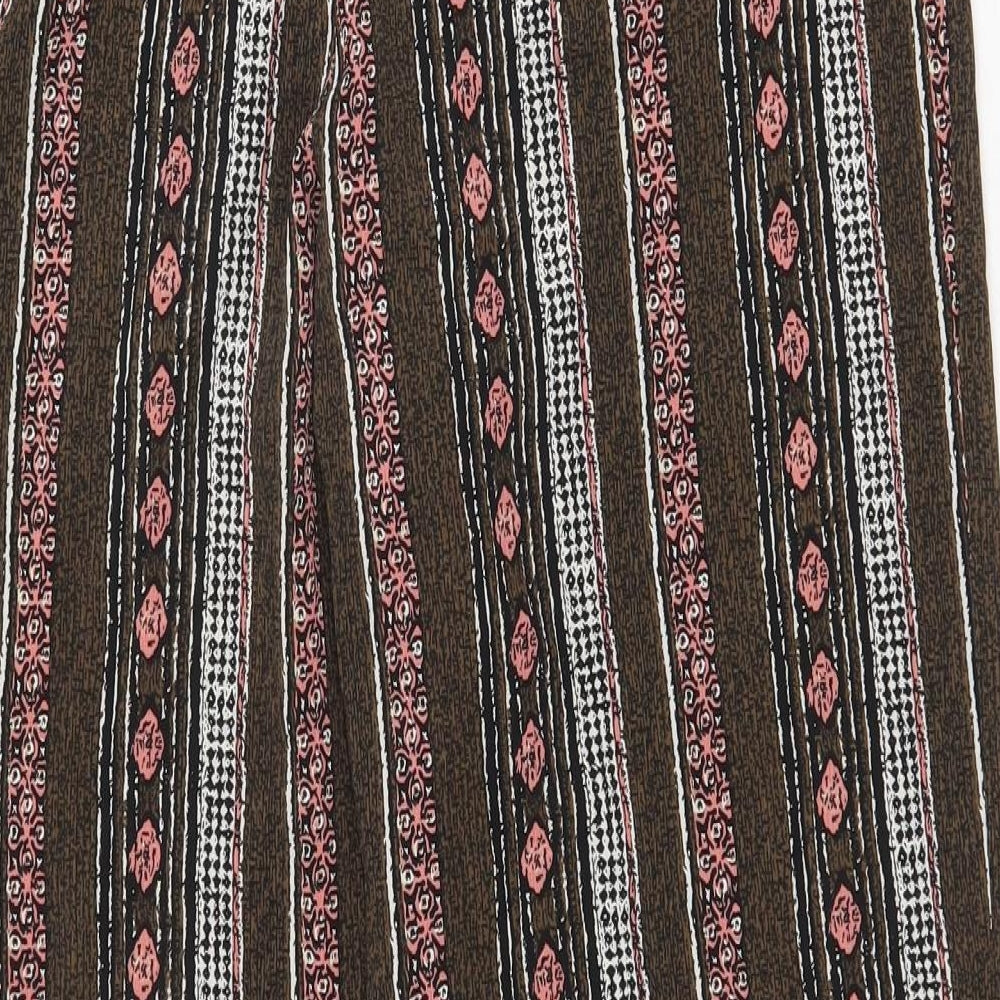 Tradition Womens Multicoloured Geometric Polyester Trousers Size 30 in Regular