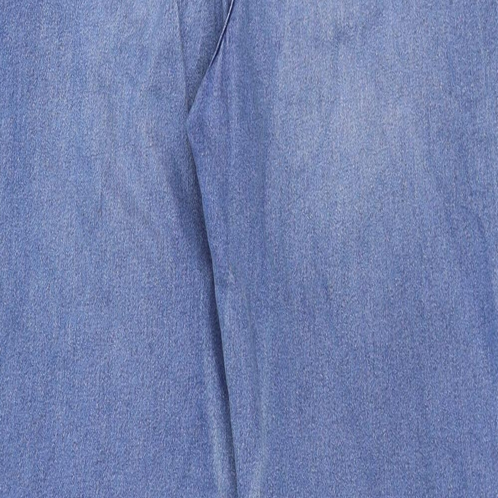 Denim Womens Blue Cotton Straight Jeans Size 12 Regular Zip