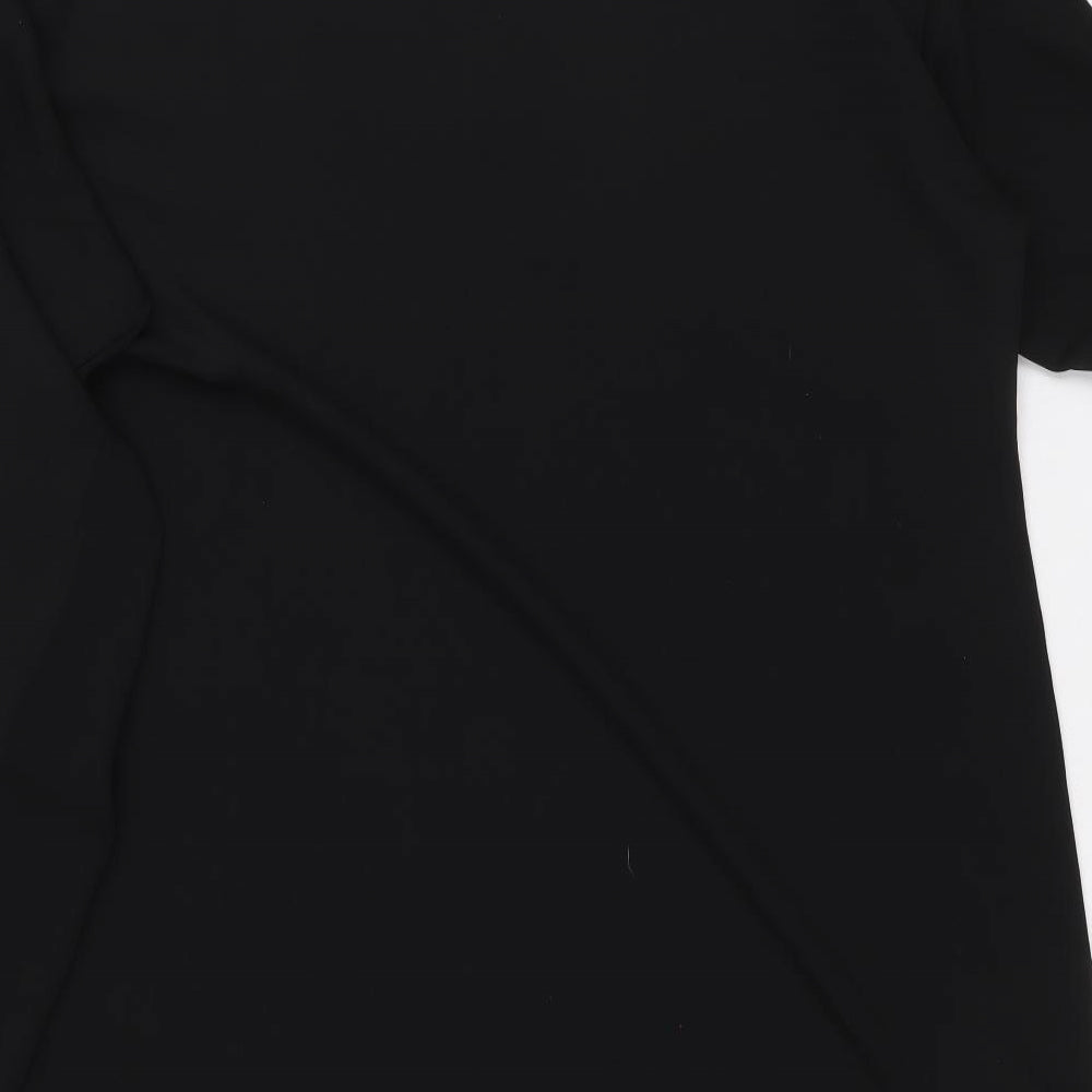 ASOS Womens Black Polyester T-Shirt Dress Size 10 Round Neck Pullover