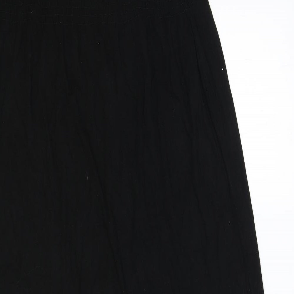 USCO Womens Black Polyester A-Line Size M V-Neck Pullover