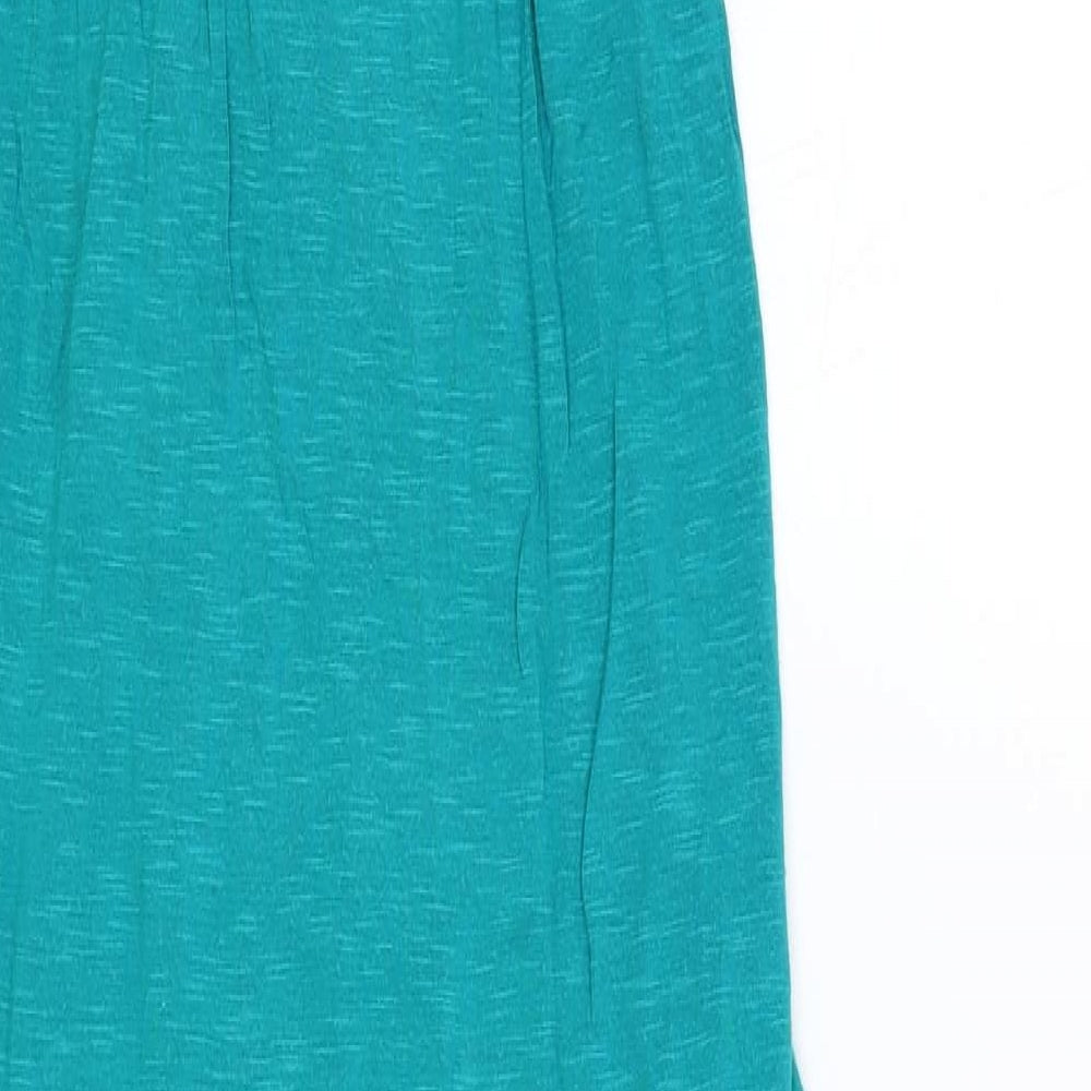 New Look Womens Blue Viscose A-Line Size 8 Round Neck Pullover