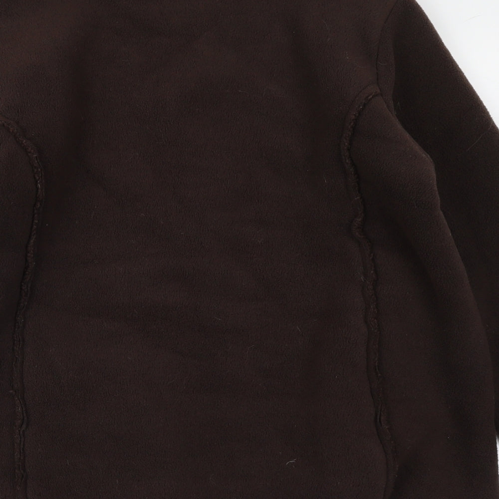 Janique Womens Brown Jacket Size 16 Zip