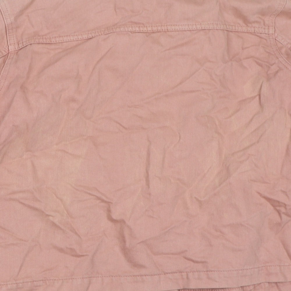 Topshop Womens Pink Jacket Size 12 Button