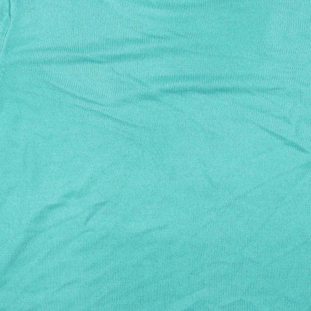 Classic Womens Blue Round Neck Acrylic Pullover Jumper Size 14 Pullover