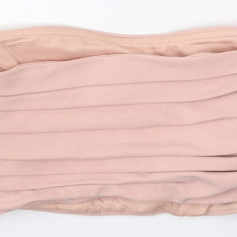 Zara Womens Pink Polyester Cropped Tank Size M Off the Shoulder