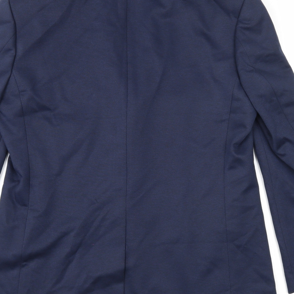 Marks & Spencer Mens Blue Polyester Jacket Suit Jacket Size 40 Regular