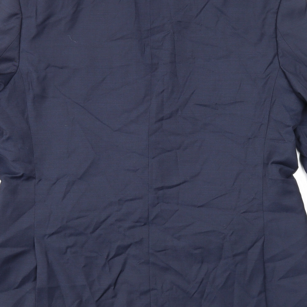 Marks & Spencer Mens Blue Wool Jacket Suit Jacket Size 42 Regular