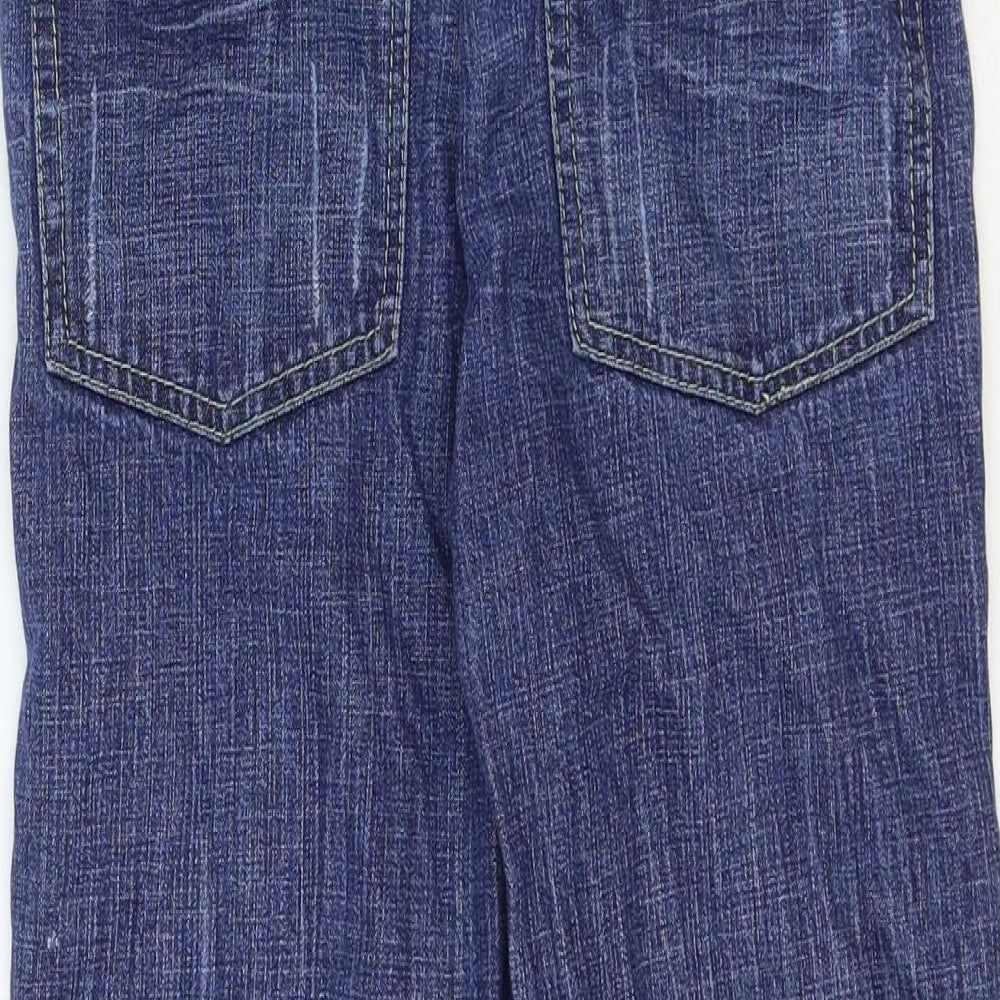 Demo Boys Blue Cotton Bootcut Jeans Size 9 Months Regular Zip