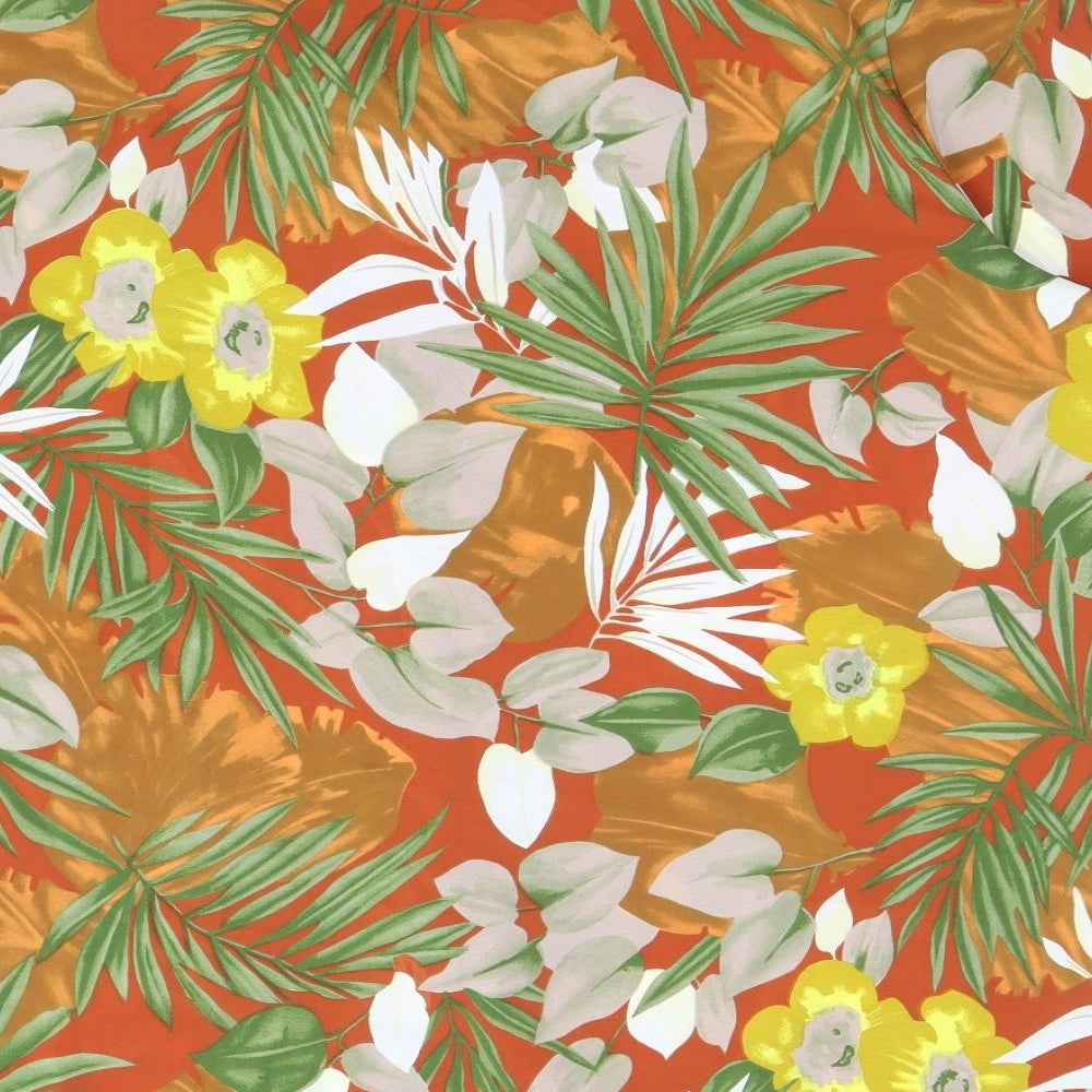 Preworn Womens Multicoloured Floral Polyester Basic Button-Up Size 16 Collared - Tropical Print