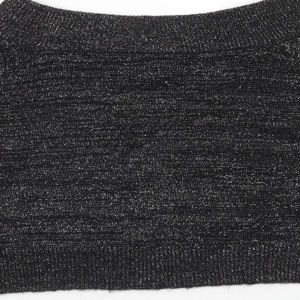 H&M Womens Blue Boat Neck Acrylic Pullover Jumper Size S