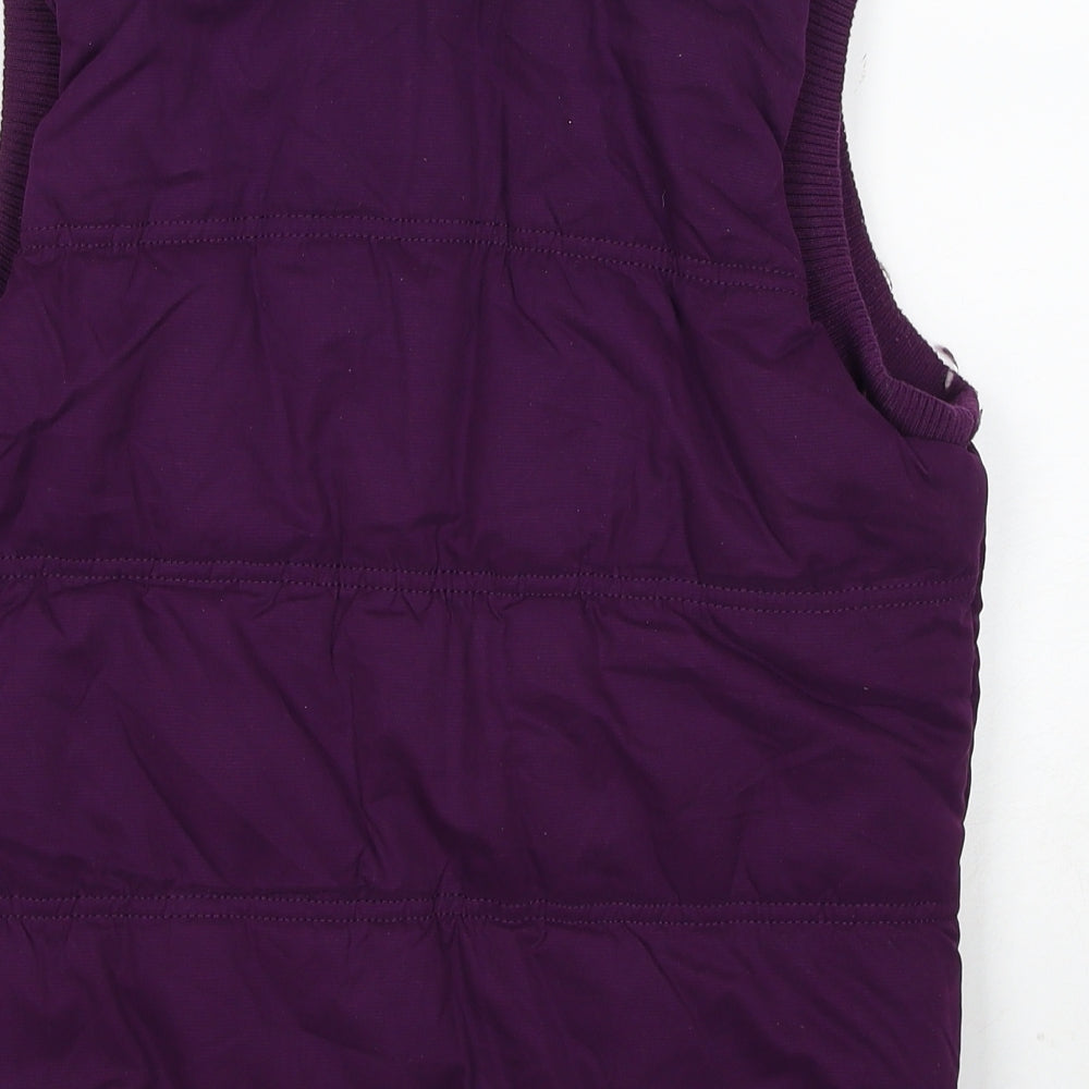 Debenhams Womens Purple Gilet Jacket Size 10 Zip