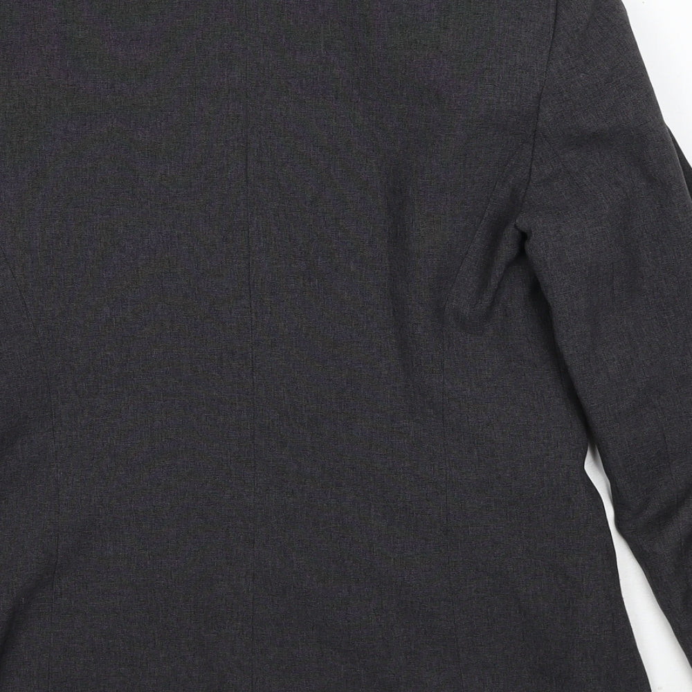 New Look Womens Grey Jacket Blazer Size 12 Button