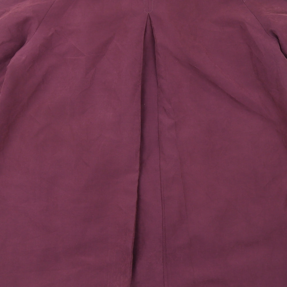 John Lewis Womens Purple Overcoat Coat Size 16 Button
