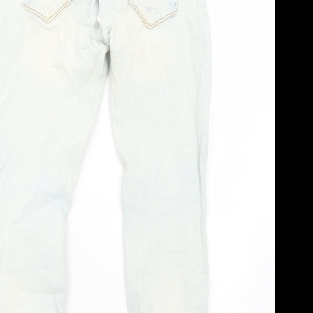 Preworn Womens Blue Cotton Skinny Jeans Size 10 Regular Zip