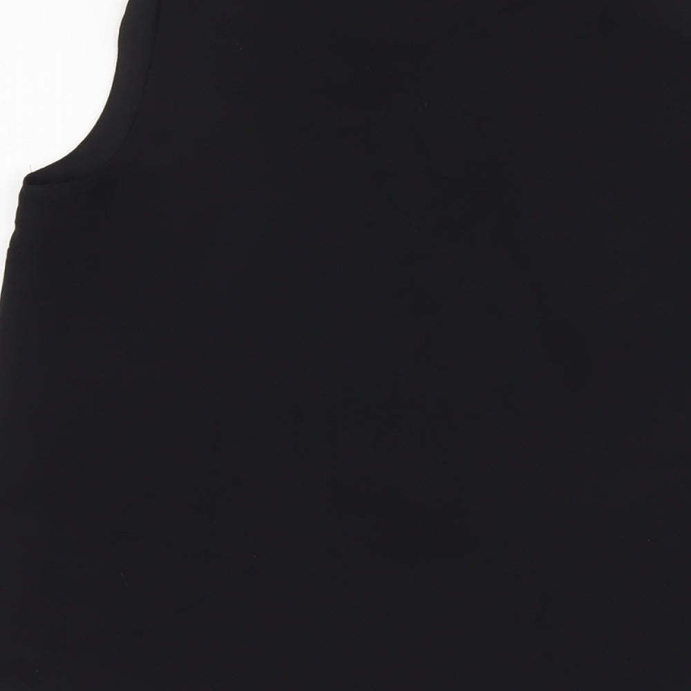 Oasis Womens Black Polyester Basic Tank Size 12 V-Neck