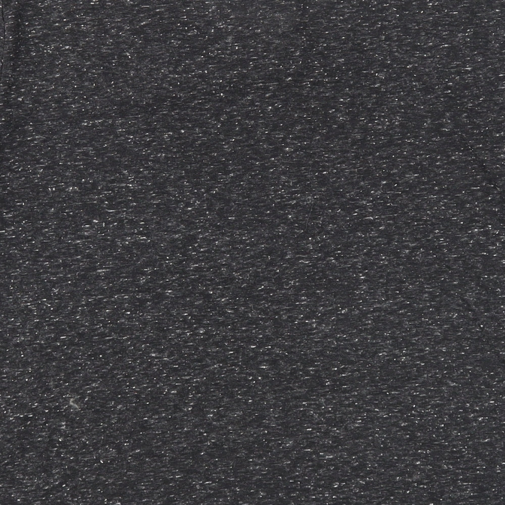 Papaya Womens Black Cotton Basic T-Shirt Size 10 Round Neck - Weekend