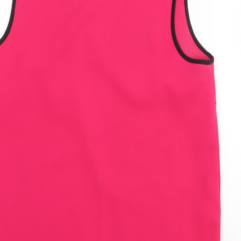 NEXT Womens Pink Polyester Basic Tank Size 8 V-Neck