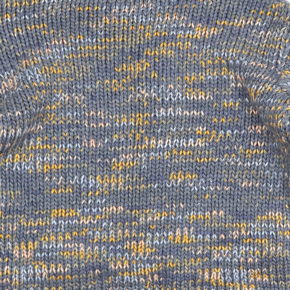 MNG Womens Grey Round Neck Acrylic Pullover Jumper Size S