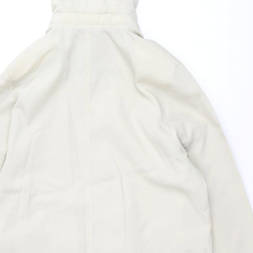 SCL sport Womens Beige Rain Coat Coat Size 8 Zip