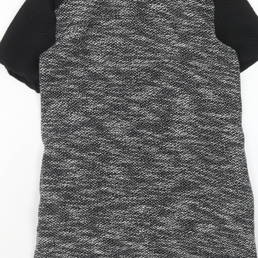 Atmosphere Womens Black Polyester T-Shirt Dress Size 8 Round Neck Pullover