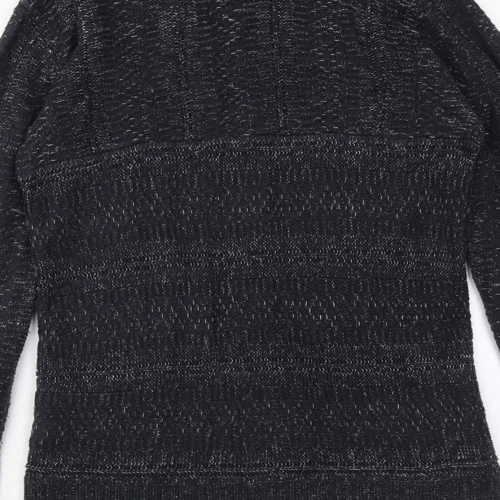 Cedarwood State Mens Blue Round Neck Acrylic Pullover Jumper Size M Long Sleeve