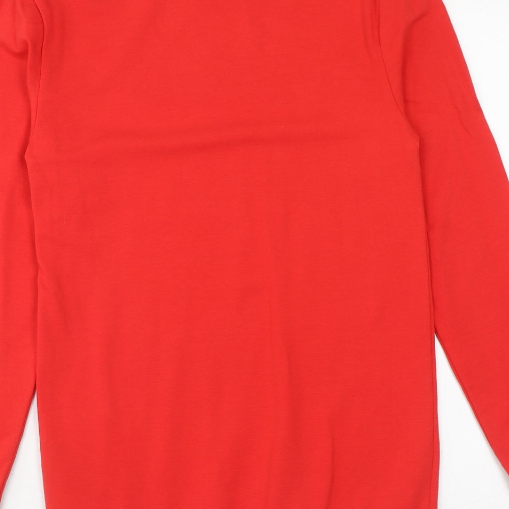 ASOS Womens Red Cotton Pullover Sweatshirt Size XS Pullover