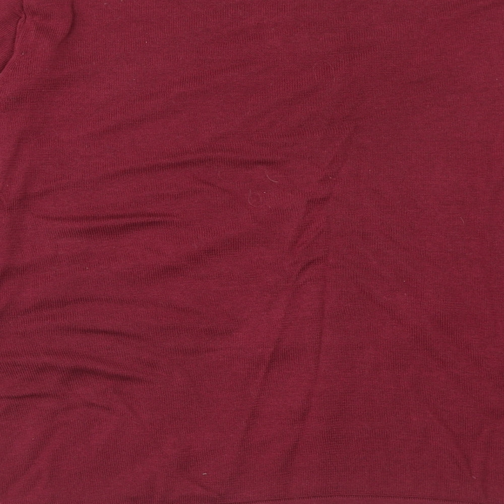 Preworn Womens Purple Round Neck Cotton Pullover Jumper Size 2XL