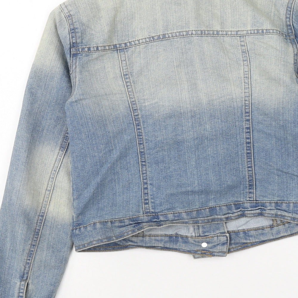 New Look Womens Blue Jacket Size 8 Button
