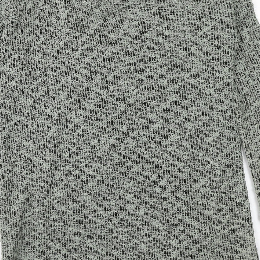 NEXT Womens Green Boat Neck Polyester Tunic Jumper Size 6