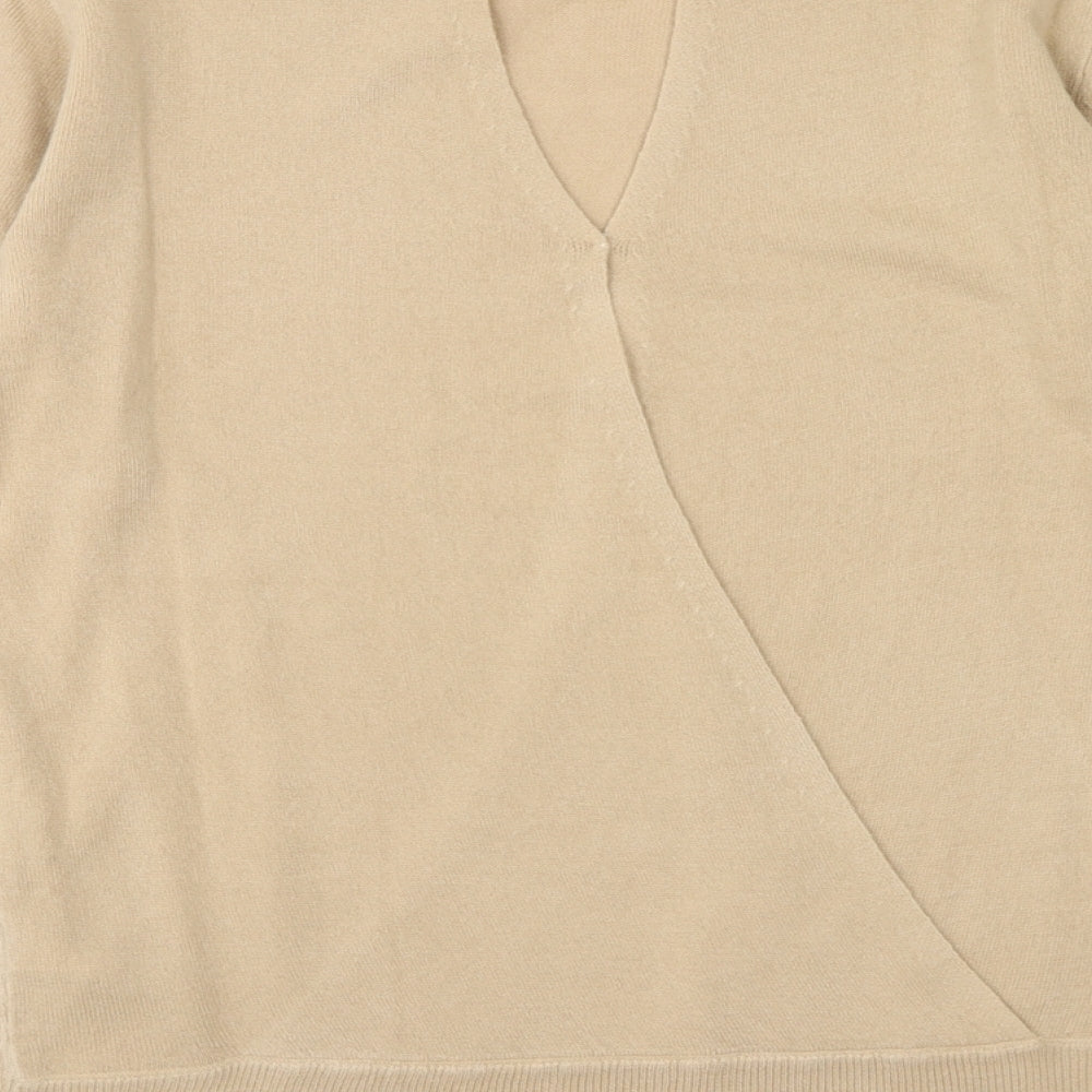 Dorothy Perkins Womens Brown Round Neck Acrylic Pullover Jumper Size 10