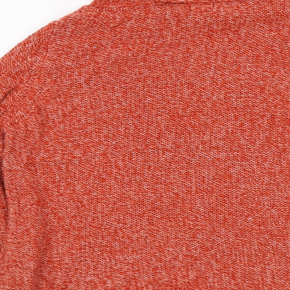 Minuet Womens Red Roll Neck Cotton Pullover Jumper Size L