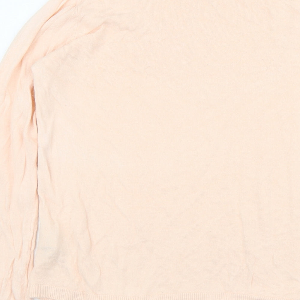 Marks & Spencer Womens Pink Round Neck Acrylic Pullover Jumper Size 14