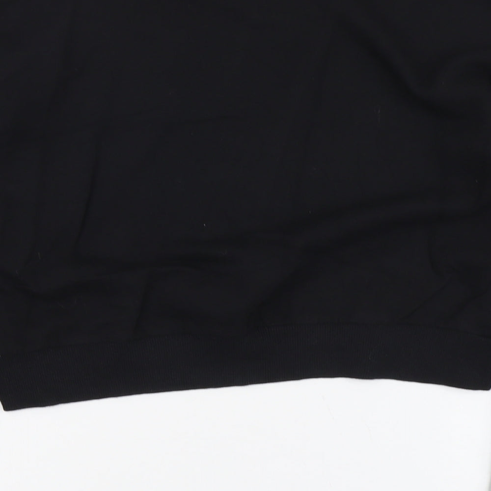ASOS Womens Black Cotton Pullover Sweatshirt Size 12 Pullover