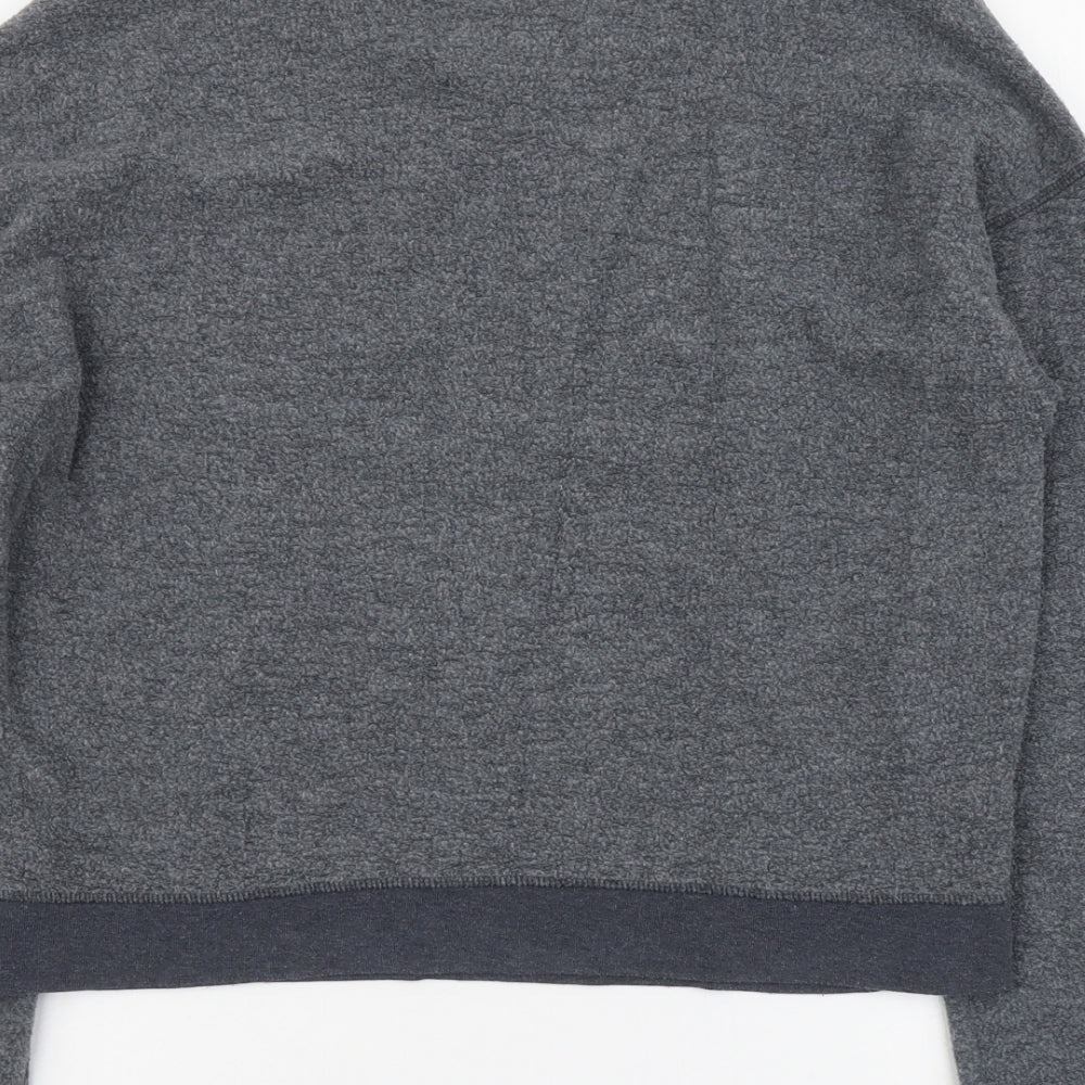 Topshop Womens Grey Cotton Pullover Sweatshirt Size 10 Pullover