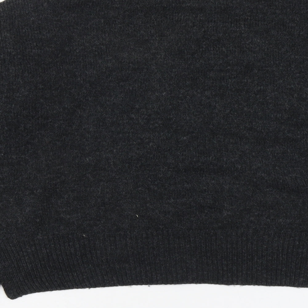 Cooperative Womens Grey Round Neck Acrylic Pullover Jumper Size S
