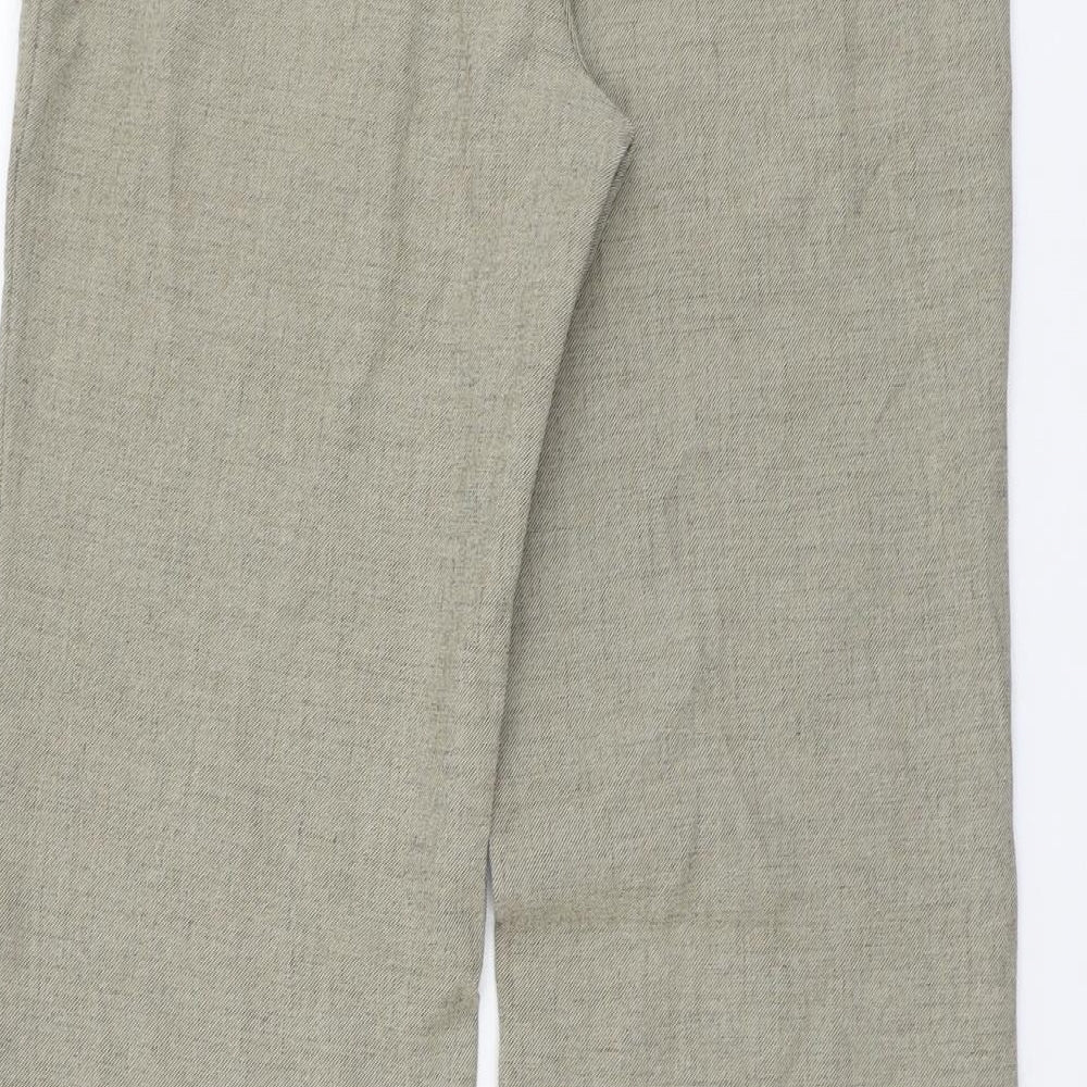 Berkertex Womens Beige Polyester Trousers Size 14 L29 in Regular Button
