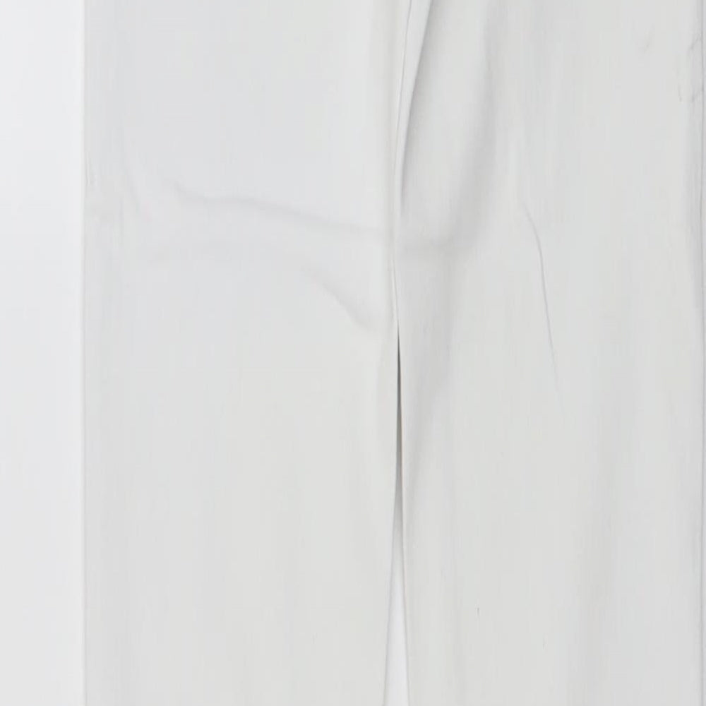 Toxik3 Womens White Cotton Skinny Jeans Size 6 L29 in Regular Button