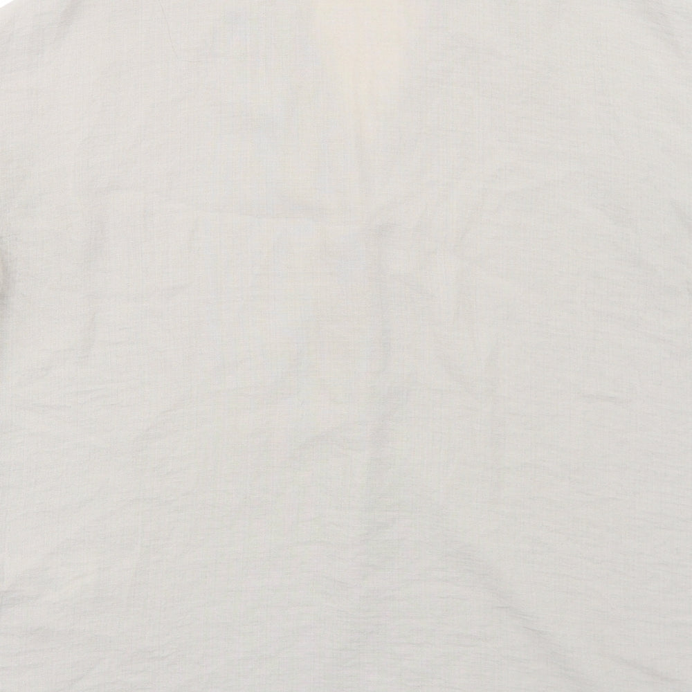 New Look Womens Brown Polyester Basic Blouse Size 8 V-Neck