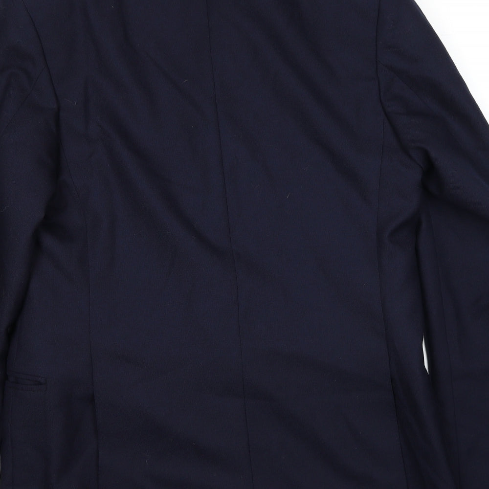 Craft Tailoring Mens Blue Polyester Jacket Suit Jacket Size 38 Regular