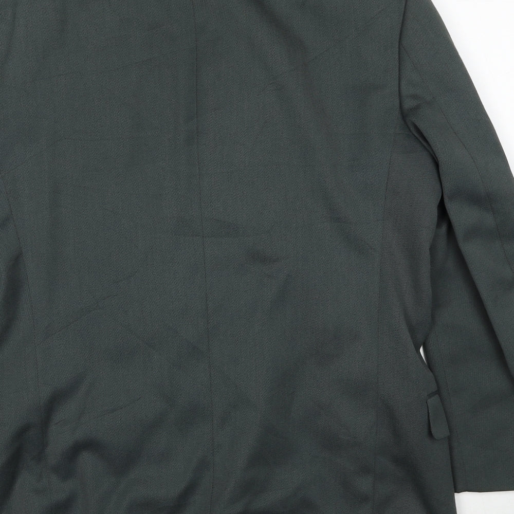 Corman Mens Green Polyester Jacket Suit Jacket Size 38 Regular