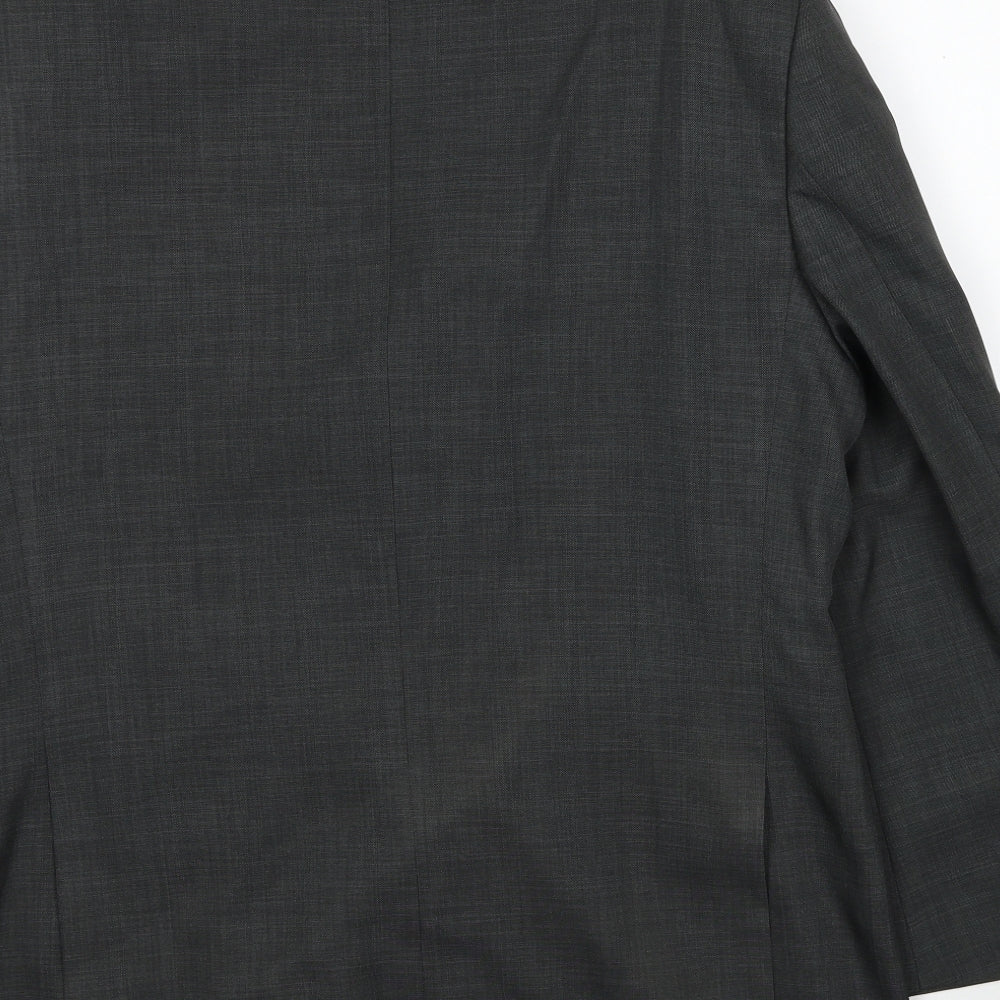 Greenwoods Mens Grey Polyester Jacket Suit Jacket Size 40 Regular