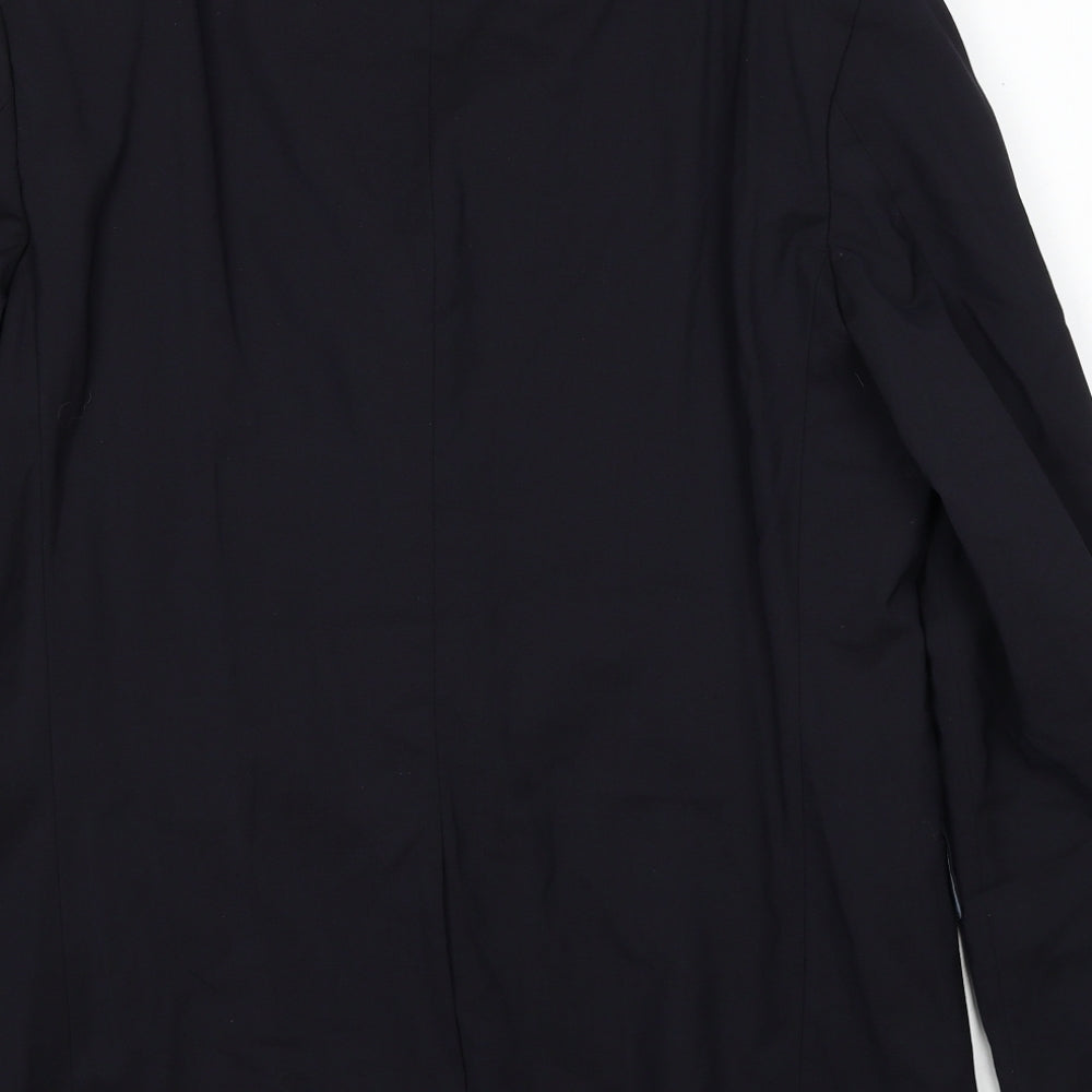 Impressions Mens Black Polyester Jacket Suit Jacket Size 40 Regular